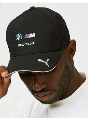 BMW Black Cap with White Trim and Motorsport Logos